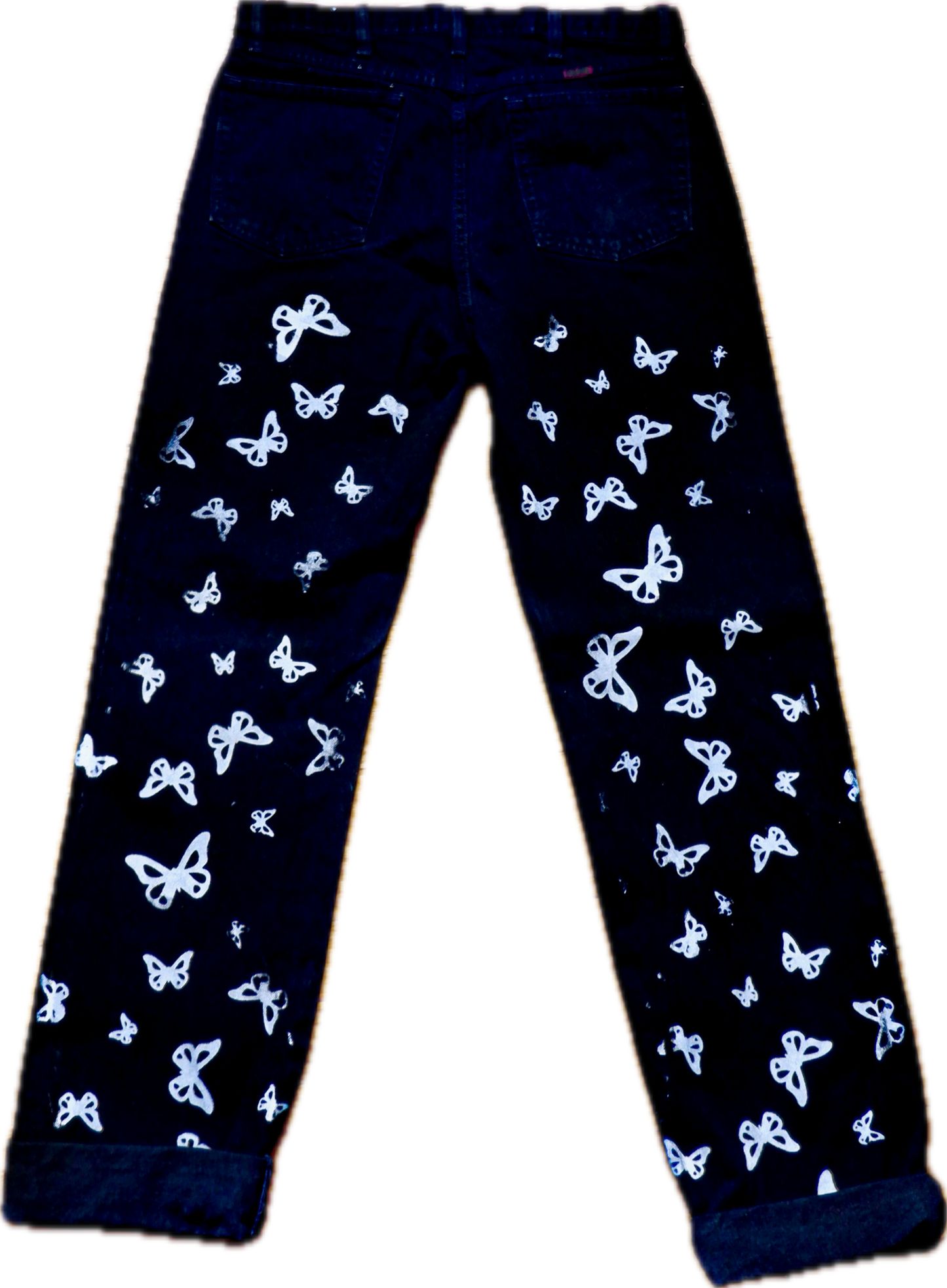 "White Butterfly" Black Denim (33x34)