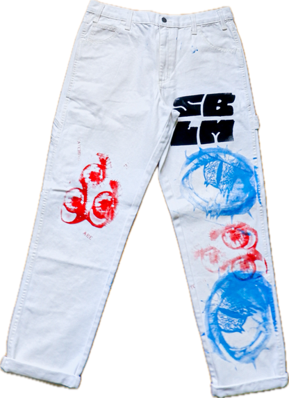 BLUE EYES White Denim (32x32)