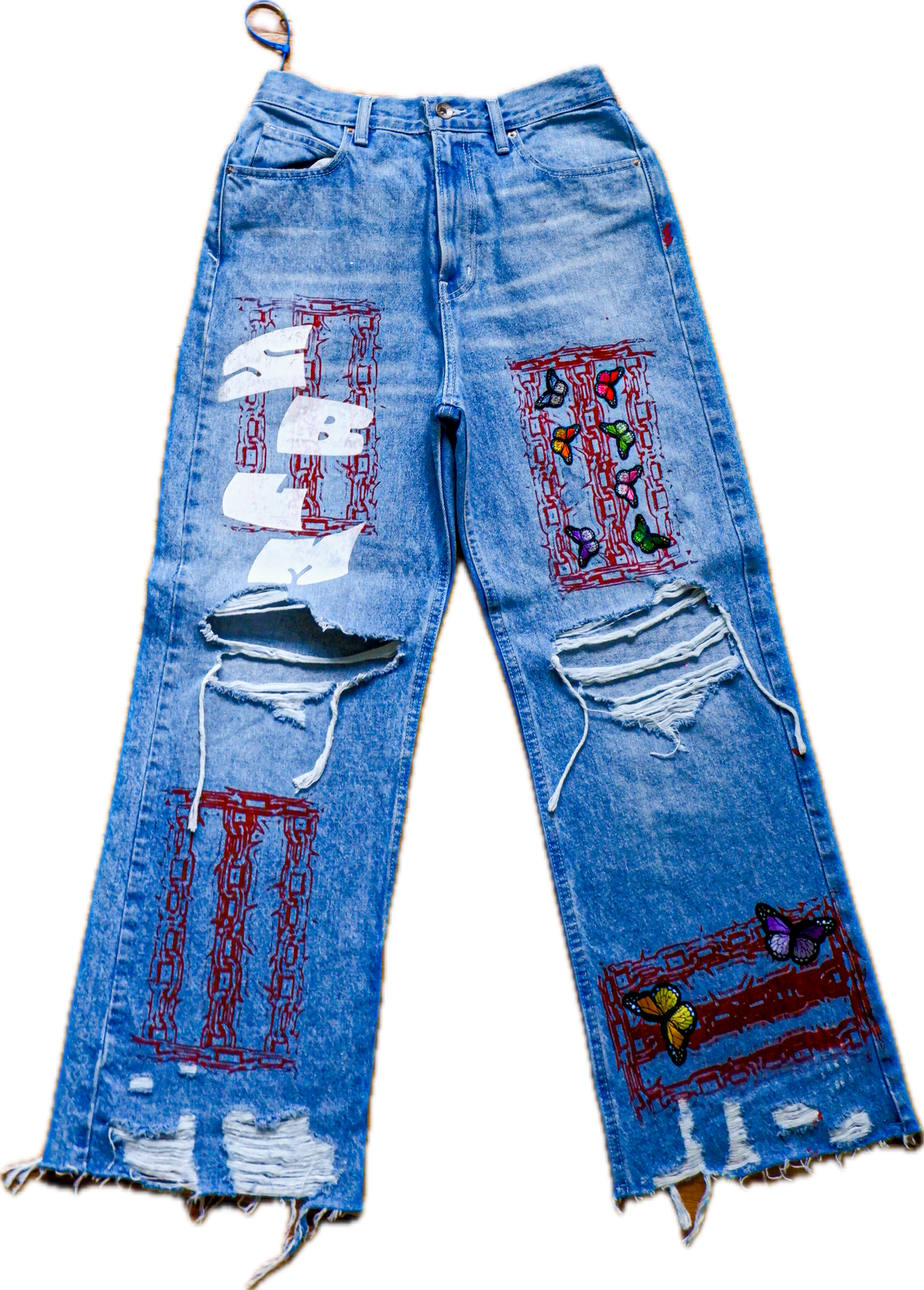 "Fleeting Butterfly" Denim (29x30) Jeans